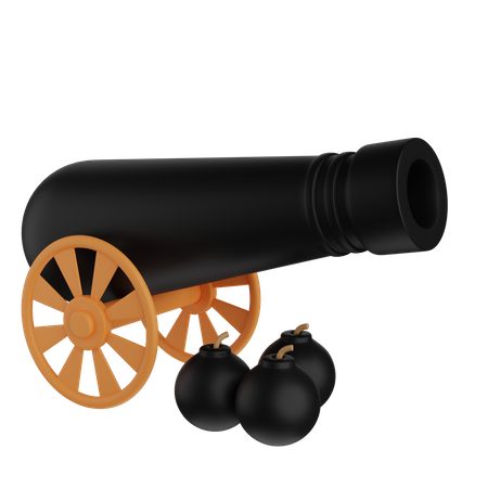 Traditional Cannon  3D Icon