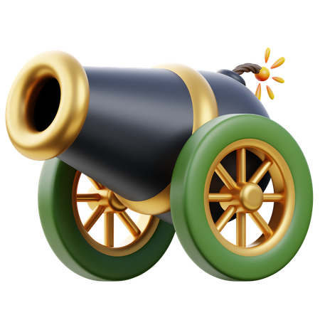 Traditional Cannon  3D Icon