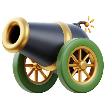 Traditional Cannon  3D Icon