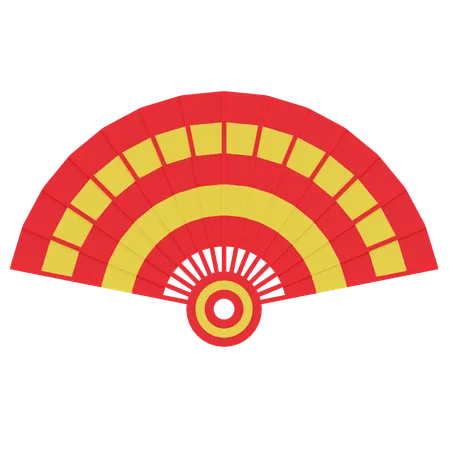 Traditional Chinese Fan  3D Icon