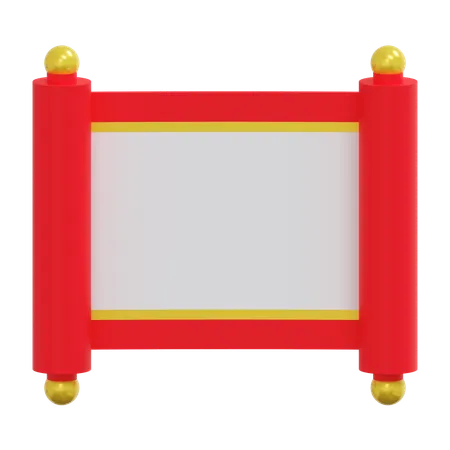 Paper Scroll Chinese New Year 3 D Icon Illustration 3D Icon