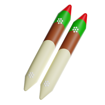 Traditional Clapsticks  3D Icon