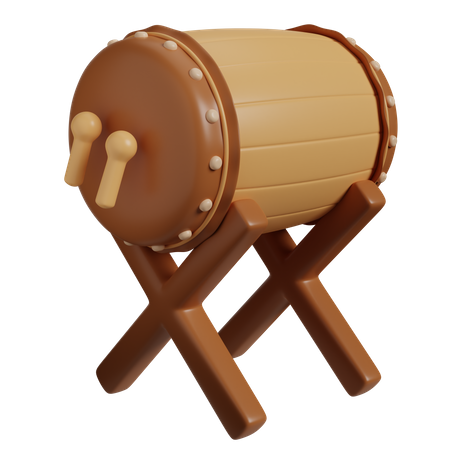 Traditional Drum Bedug  3D Icon