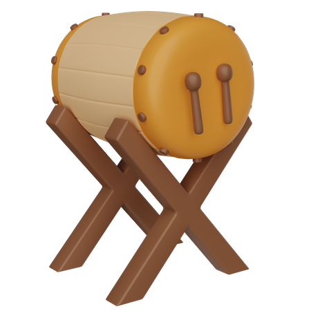 Traditional Drum Bedug  3D Icon