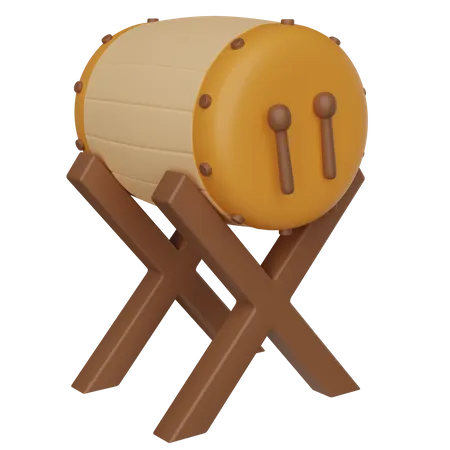 Traditional Drum Bedug 3 D 3D Icon