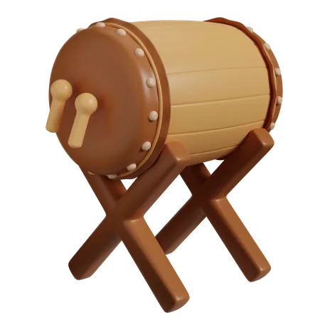 Traditional Drum Bedug 3 D Illustration 3D Icon