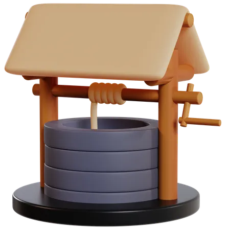 Traditional Farm Waterwell  3D Icon