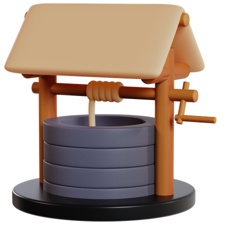 Traditional Farm Waterwell  3D Icon