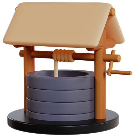 Traditional Farm Waterwell  3D Icon