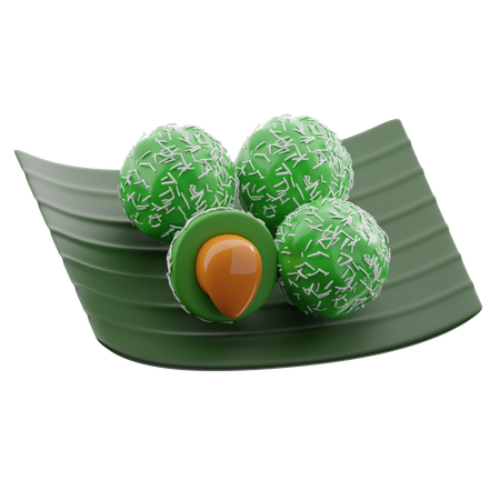 Traditional Indonesian Food Klepon  3D Icon