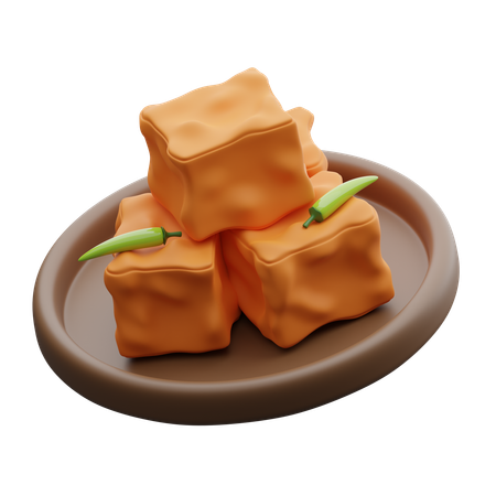 인도네시아 전통 음식 두부  3D Icon