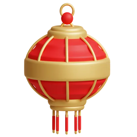 This 3 D Icon Features A Traditional Chinese Lantern Ideal For Adding A Festive And Cultural Touch To Projects Related To Chinese Celebrations And Festivals 3D Icon