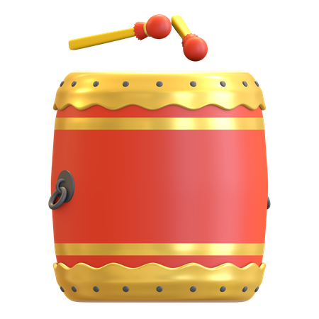 Traditional percussion drum  3D Illustration