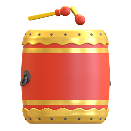 Traditional percussion drum  3D Illustration