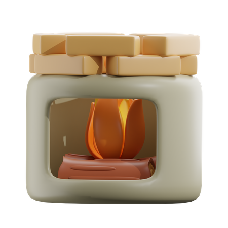 Traditional Stove  3D Icon