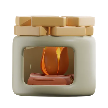 Traditional Stove  3D Icon