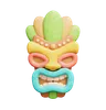 Traditional tiki mask