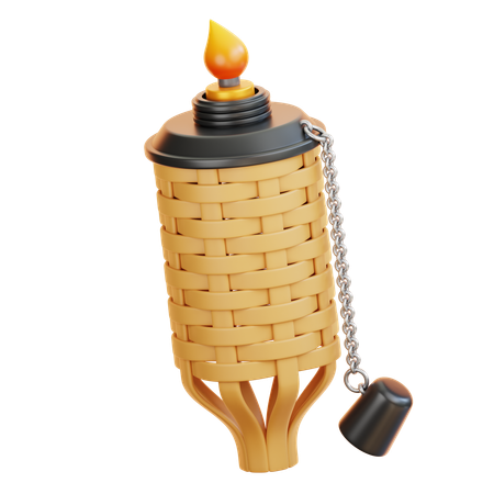 Traditional Torch  3D Icon