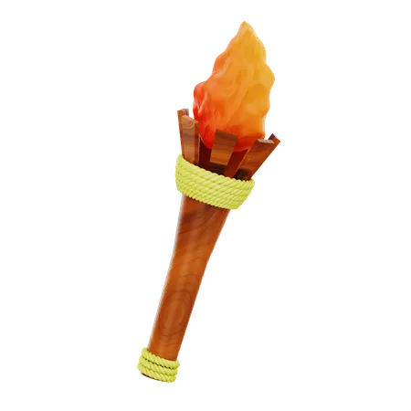 Traditional torch  3D Icon