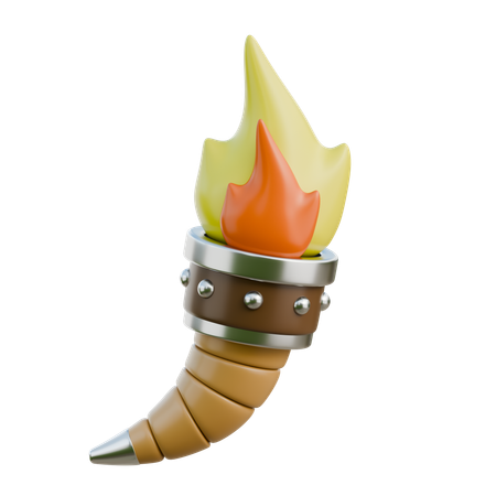 Traditional Torch  3D Icon