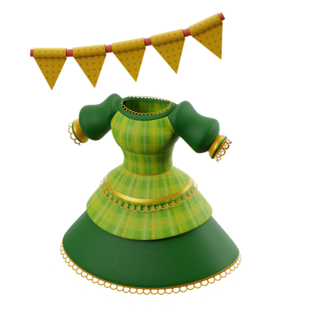 Traditional Womens Clothing Festa Junina  3D Icon