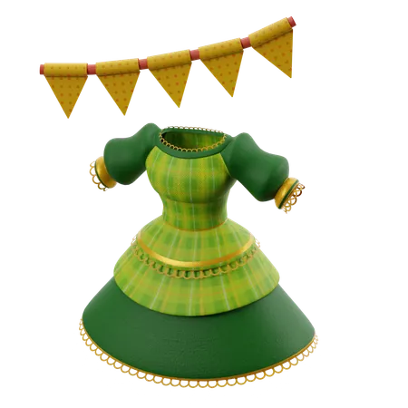 Traditional Womens Clothing Festa Junina  3D Icon