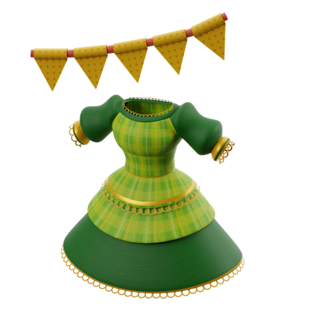 Traditional Womens Clothing Festa Junina  3D Icon