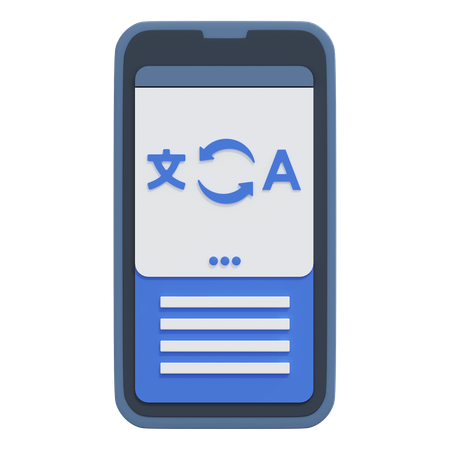 Tradução de idioma móvel  3D Icon