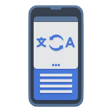 Tradução de idioma móvel  3D Icon