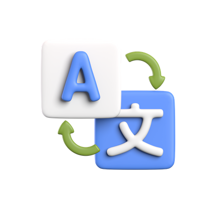 Traducción de idiomas  3D Icon