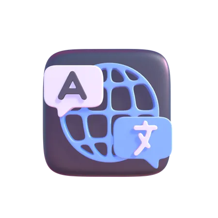 Traductor de lenguaje  3D Icon