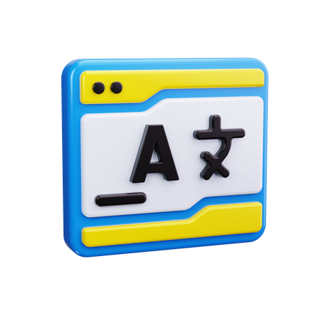 Traductor de lenguaje  3D Icon