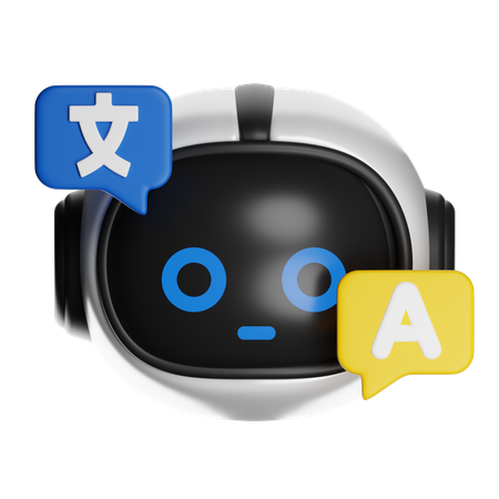 Traductor global de inteligencia artificial  3D Icon