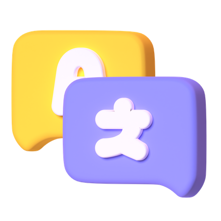 Traduire la langue  3D Icon
