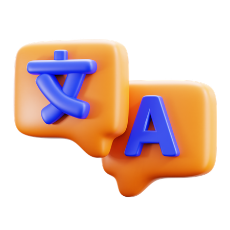 Tradutor de idiomas  3D Icon