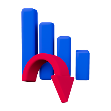 Traffic Arrow Down  3D Icon