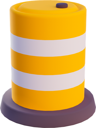 Traffic Barrel  3D Icon