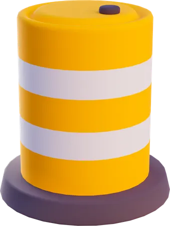 Traffic Barrel  3D Icon