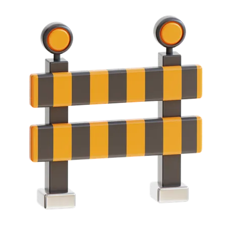 3 D Rendering Traffic Berries Construction Icon 3D Icon