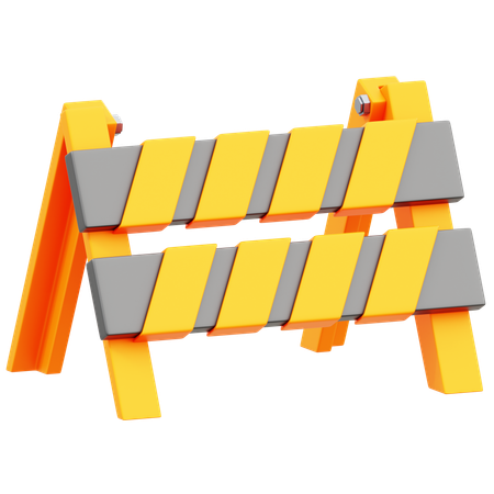 Traffic Barrier  3D Icon