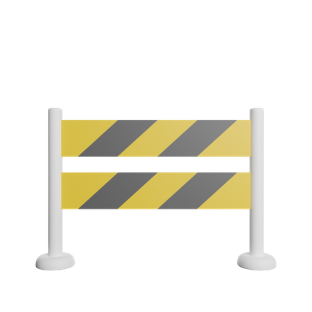 Traffic Barrier  3D Icon