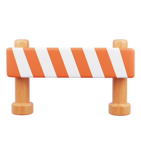 Traffic Barrier  3D Icon