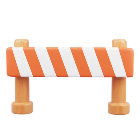 Traffic Barrier  3D Icon