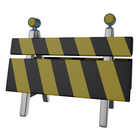 Traffic Barrier  3D Icon