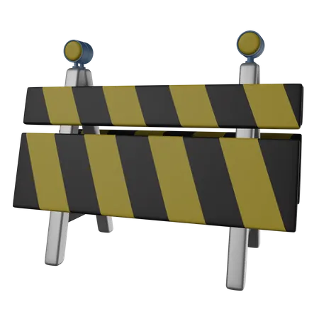 Traffic Barrier  3D Icon