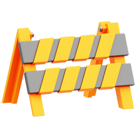 Traffic Barrier  3D Icon