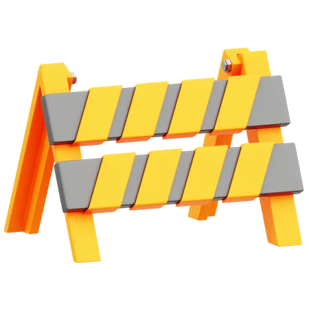 Traffic Barrier  3D Icon