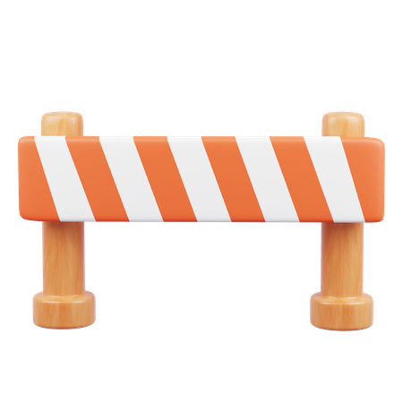 Traffic Barrier  3D Icon