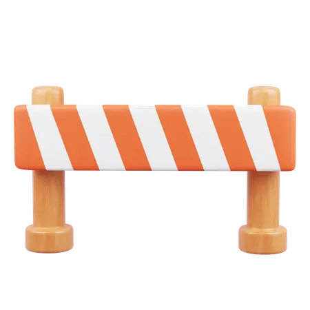 Traffic Barrier  3D Icon