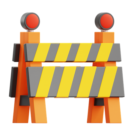 Traffic Barrier  3D Icon